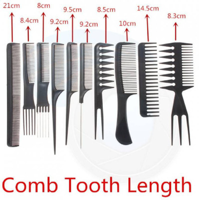LARA KOSSLER 10 Pcs Professional Hair Styling Barber Combs Set