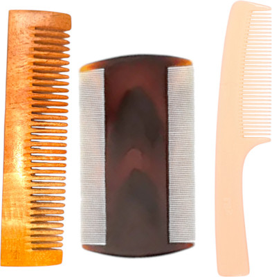 MICLAC Grooming Comb Set with Pocket-Friendly Design, Pack of 3