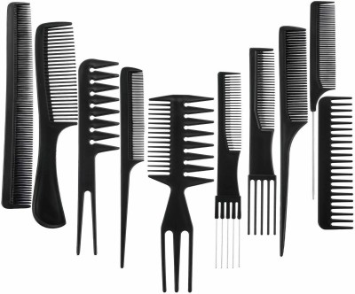 mapperz Professional Multipurpose Hair Comb Hair Cutting and Styling- Set Of 10