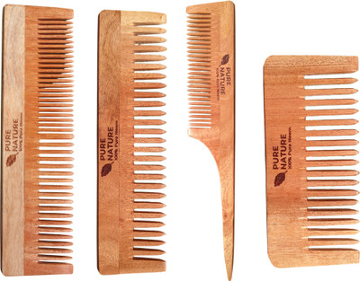 pure nature Pure Nature 4 Types Of Wood Comb Set Of 1
