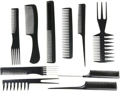 JOTKAPARKASH Styling Comb Set Variety Pack Great for All Hair Types & Styles Set 0f 10 Pcs