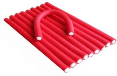 Styler Soft Stick Self Holding Roller Red Pack Of 10 Hair Curler(Red)