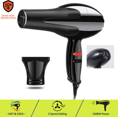 ED EXDAS HAIR DRYER 1500 WATT 2SPEED /2 HEAT SETTING Hair Dryer Hair Dryer(1500 W, BLACK)