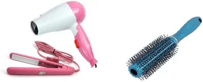 Adhiraj Enterprise Mini Straightner Dryer combo Hair Dryer(1000 W, sd with round comb)