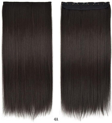 GLITZ & GLAMOUR Casual  Synthetic Extension For Women And Girls  Styling (Dark Brown) Hair Extension