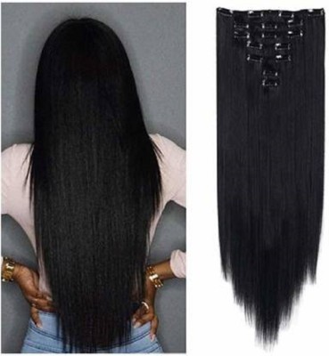 DreamExim Straight black synthetic 24 inch long women hair extension Hair Extension