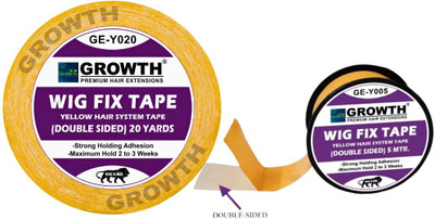 GROWTH 20 Yard+ 5 meters Yellow  Patch tape for Men (Pack of 2) Hair Extension