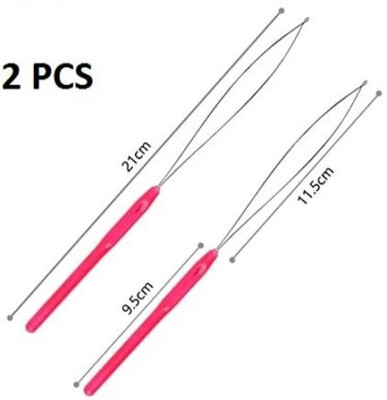 GROWTH 2 PCS Extension Loop Needle Threader Pulling Hook  Extension Hair Extension