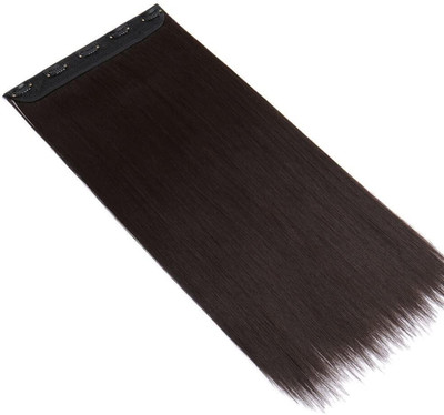 LAMANSH ( 24 inch Black Straight Extension for Women / Synthetic Straight Extension  Extension / Clip in  Extension For Girls) Hair Extension