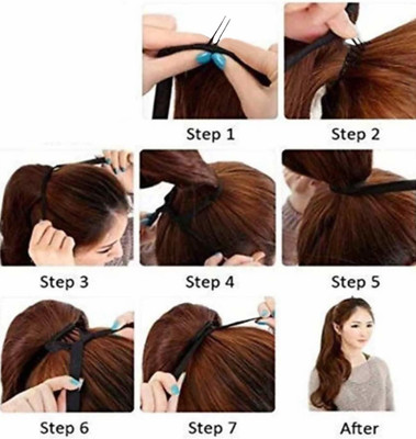 Chronex nEW 1P Clutcher based Premium Quality Synthetic Extension/Ponytail Extension Hair Extension