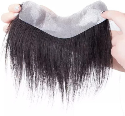 DreamExim Men's Frontal/ line piece/ for Covering Male Receding  Patch (Black) Hair Extension