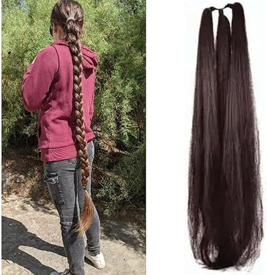 MEGARICH Synthetic Brown  Parandi Choti Braided  Extension Hair Extension