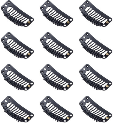 Pinaka Tic Tac Clips For  Patches Wig Extension Dupatta Tic Tac Clip (Pack of 12) Hair Extension