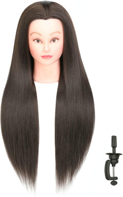 DELUXE  Extensions And Wigs  Dummy For Practice/Cutting Brown (Pack of 1) Hair Extension