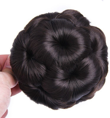 GLITZ & GLAMOUR Synthetic Artificial  bun Tress Claw In Ponytail  Chignon Ponytail Hair Extension
