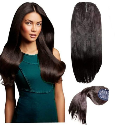 DreamExim 3 Clip  Topper Front and Scalp Cover Up  extensions Brown Hair Extension