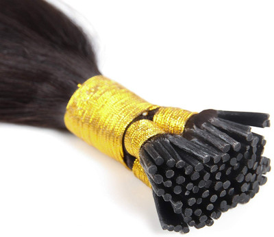 SHIVA I-Tip BROWN 20 INCH Straight Extensions 100 Strands Hair Extension