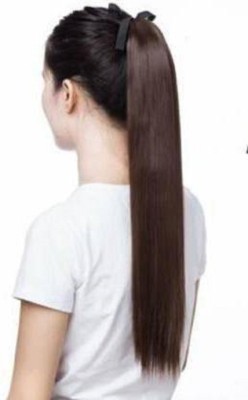 Abrish Straight brown long ribbon ponytail Hair Extension