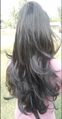 Rizi Glamorous out curl step cut hair Add volume length maya25a Hair Extension