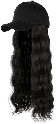Abrish Curly black soft women hair wig with attached cap Hair Extension