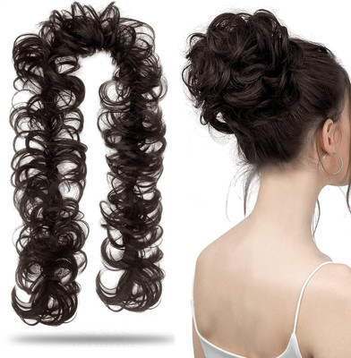 DreamExim Quality Frill  Elastic Stretchable Synthetic Frill Add Volume Wavy Messy Hair Extension