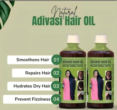 Adivasi ORIGINAL NEELGIRI HERBLE HAIR OIL 250 ML PACK OF 2 Hair Oil(500 ml)