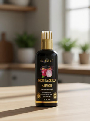 ELIBLISS Onion Blackseed Hair Oil with Comb for Smooth Hair and Hair Growth Hair Oil(60 ml)