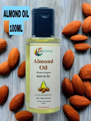 Elecsera Almond Oil | Pure Cold Pressed Oil | Fights Split Ends & Strengthens Hair Hair Oil(100 ml)