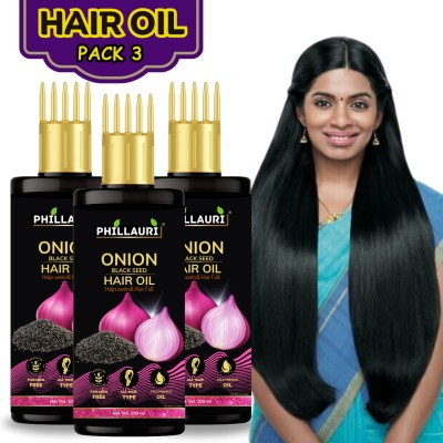 Phillauri Blackseed Onion Hair oil Strength, Growth, and Shine in One Hair Oil(300 ml)