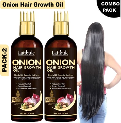 Latibule Black Seed Onion Hair Oil Controls Hair Fall Hair Oil WITH COMB APPLICATOR Hair Oil(200 ml)