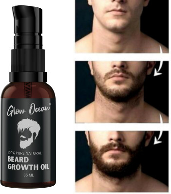 glowocean Advance Beard Growth oil-2X More Beard Growth With 16 Active Ingredients Hair Oil(35 ml)