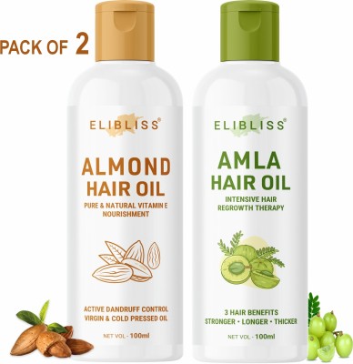 ELIBLISS Almond And Amla All Type of Hair Problem Herbal Hair Growth  Hair Oil(200 ml)