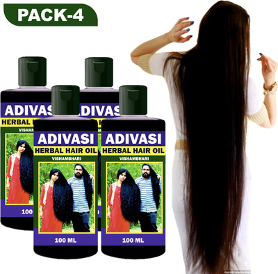 Adivasi Herbal Premium quality hair oil for hair Regrowth (100 ml) Hair Oil(400 ml)
