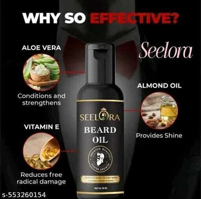 seelora Advanced Beard Growth Oil With Argan Oil For Thicker (50 ml) Hair Oil(50 ml)