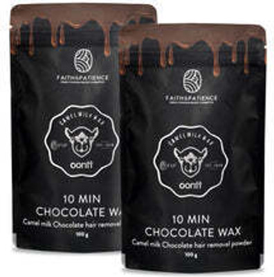 Faith & Patience Chocolate Hair Removal Powder - 10 Min Full Body Wax combo of 2 Wax(200 g, Set of 2)