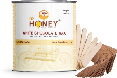 DR.HONEY white chocolate wax 600.2 gram strip and stick wax for all skin full body wax Wax(600.2 g)