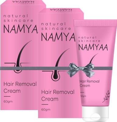 Namyaa Hair Removing Cream for Intimate Skin with After Wax Soothing Serum with Vitamin C-Pack of 2 Cream(120 g, Set of 2)