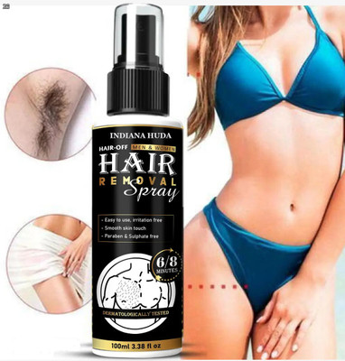 Indiana Huda Hair Off Hair Removal Spray 100 ml – Time-Saving Hair Remover Cream(100 ml)