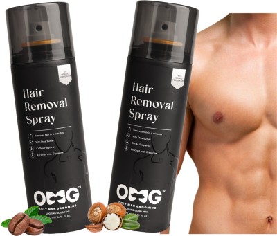 OMG Buy 1 Get 1 Free Hair Removal Spray for Men with Coffee Shea Butter & Glycerine Spray(400 ml, Set of 2)