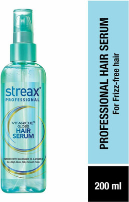 Streax Vitariche Gloss Hair Serum - Vitamin E & Macadamia Oil(200 ml)