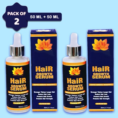 dorjee wellness HAIR GROW SERUM WITH REDENSYL/BIOTIN/KERATIN/ Combo Of 2 (50ml+50ml)(100 ml)