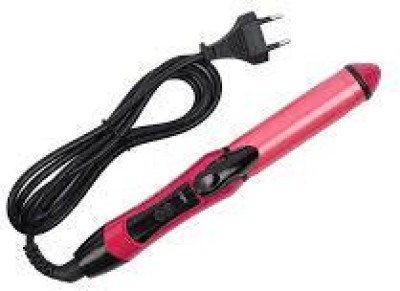 ARNAH TREASURE Hair Straightener Plus Curler with Ceramic Plate, Pink Hair Straightener(Pink)