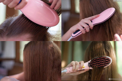 4uonly Electric Hair Straightener Brush Zero Damage Hair Care Comb JHH8 Electric Hair Straightener Brush Zero Damage Hair Care Comb JHH8 Hair Straightener(Multicolor)