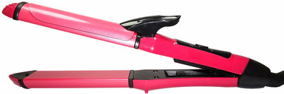 Aeg NH45L Hair Beauty Set Curl & Straight Hair Straightener(Pink)