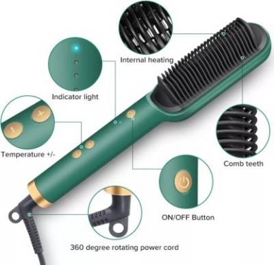 SR Online Professional Hair Straightener with PTC Heating |Electric Hair  Comb Brush Styling Tool for