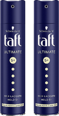 TAFT ULTIMATE HAIR LACQUER STRONG 5+ EACH 250 ML SET OF 2 Hair Spray(500 ml)