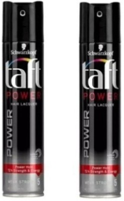 TAFT hair spray power 250ml black each 2 pcs Hair Spray(500 ml)