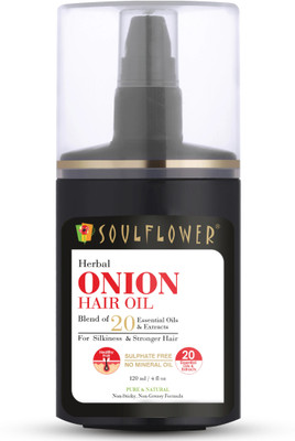 Soulflower Amla & Onion Coldpressed | Nourishes Roots & Enhances Health Hair Oil(120 ml)
