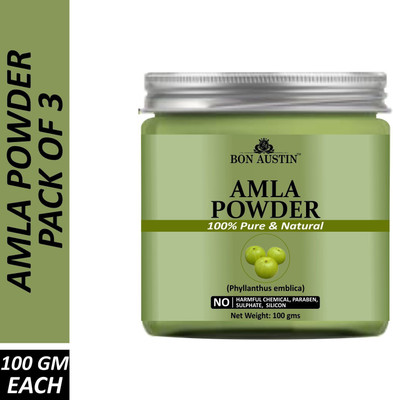 Bon Austin Premium Amla Powder Combo Pack of 3 Jars of 100 gms(300 gms)(300 g)