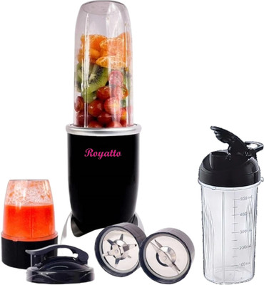 Royatto 500 W Black+Silver Stand Mixer(450 W Black+Silver Hand Blender)